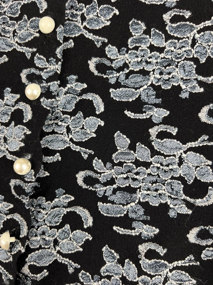 Chaqueta corta vintage Giorgio Fiorlini para mujer XS encaje elástico transparente EE. UU. Y2K 90s Foto 4 de 4