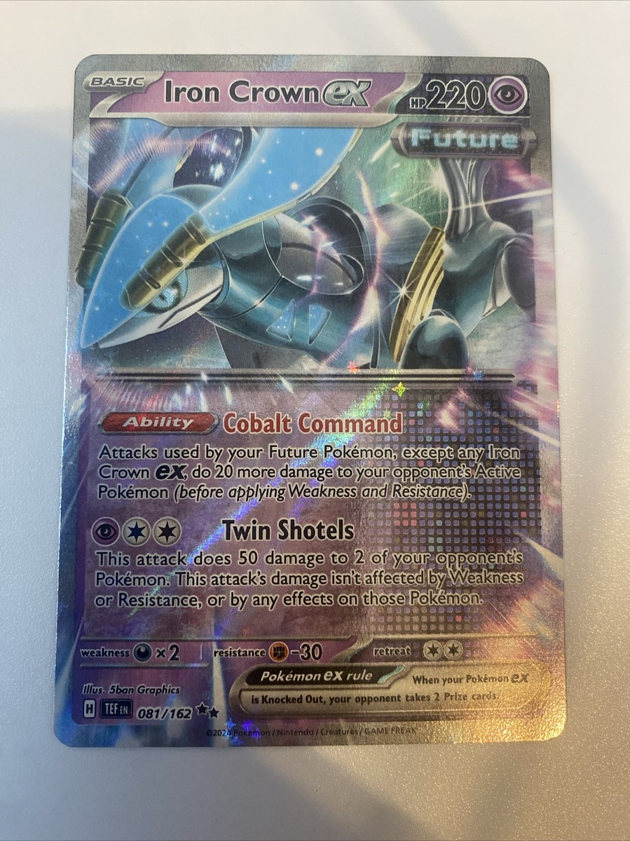 Pokemon Temporal Forces Iron Crown EX 81/162 Ultra Rare Holo MINT PACK  FRESH | eBay