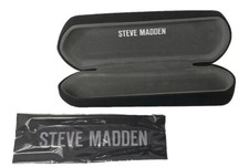 NEW Steve Madden Black Hard Clamshell Eyeglasses Case Spring Closure