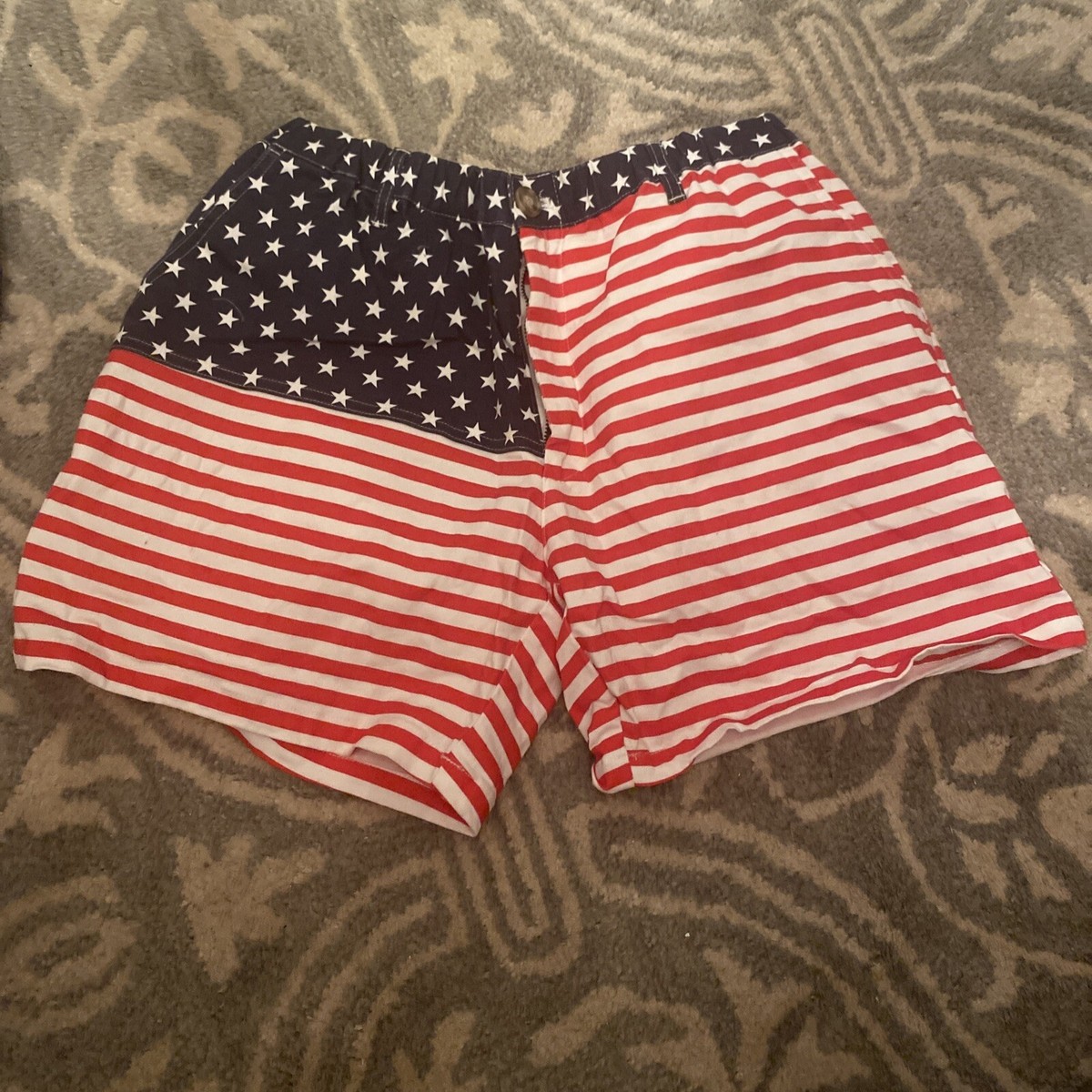 patriotic American flag mens swim shorts trunks XL Meripex