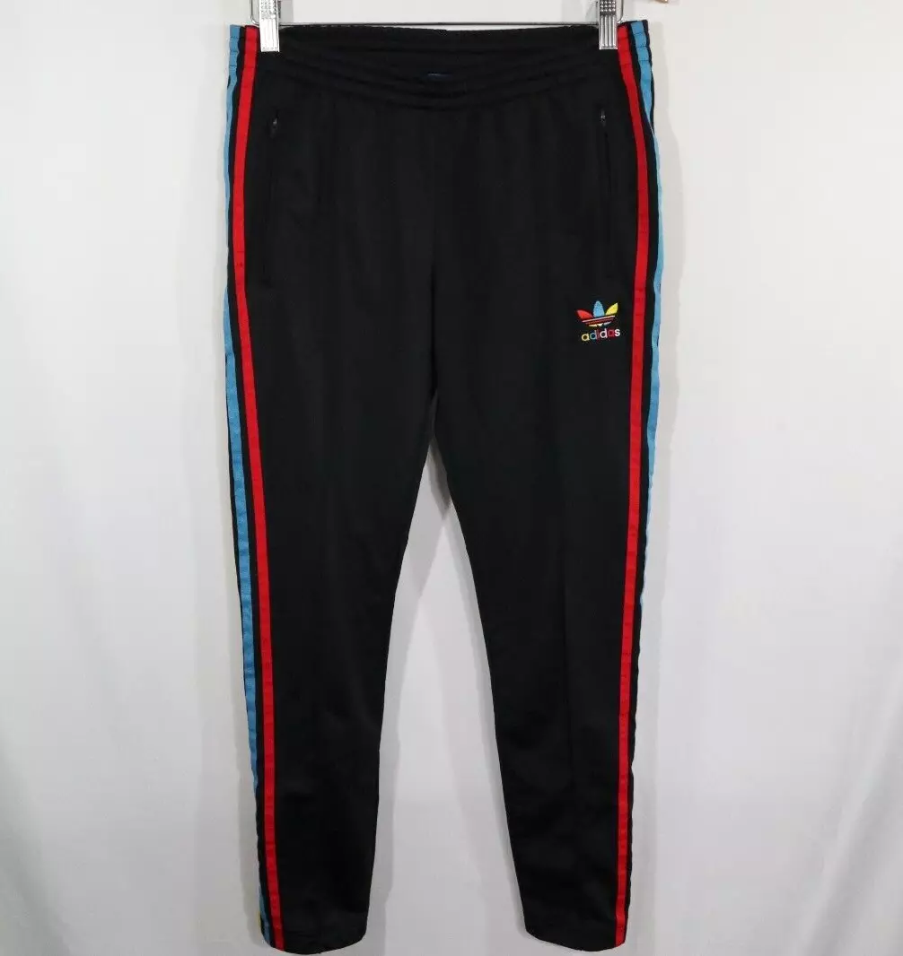 Adidas Superstar Track Pants Modern Slim Fit Multi-color Stripe Womens Size  M