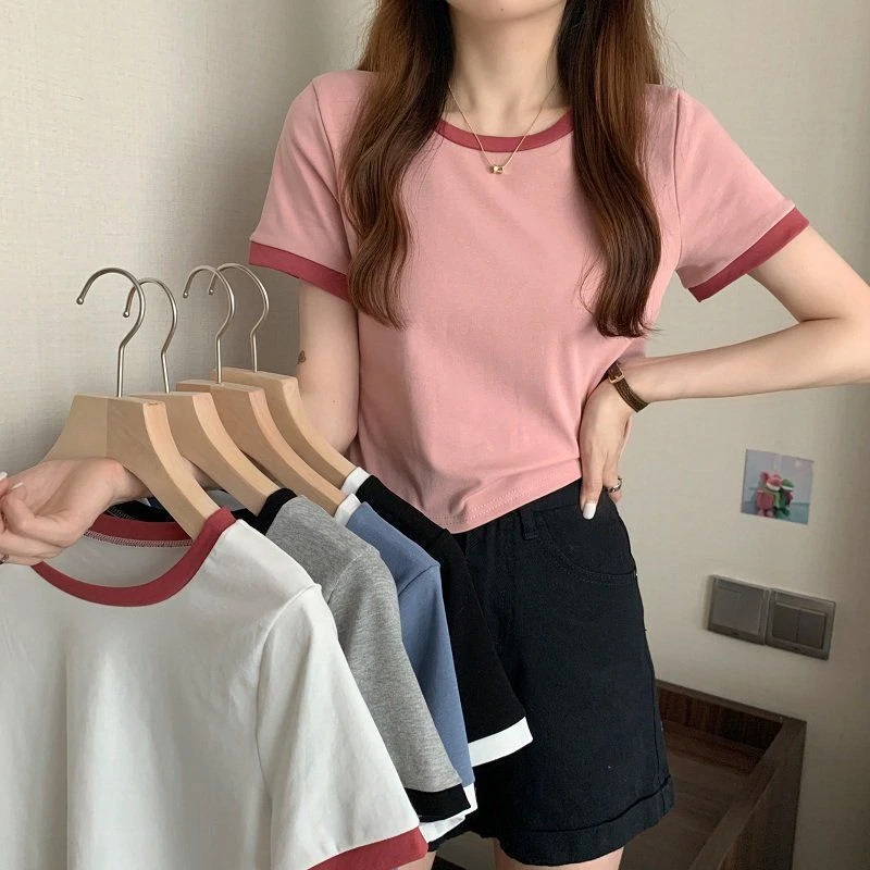 Womens Girls Fashion Summer Short Sleeve Loose Blouse T-shirt Tops | eBay