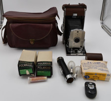 Vintage Polaroid Land Camera Model95 With Case And Accessories 1940  s UNTESTED
