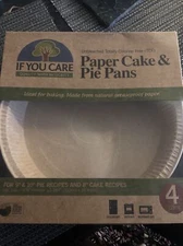 If You Care Paper Cake/Pie Pans - Greaseproof/Compastable/Unbleached pie Moulds