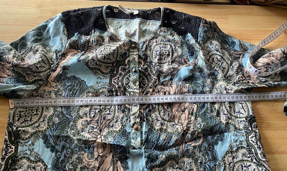 LOOBIE’S STORY Silk floral Blouse Size 14 eBay