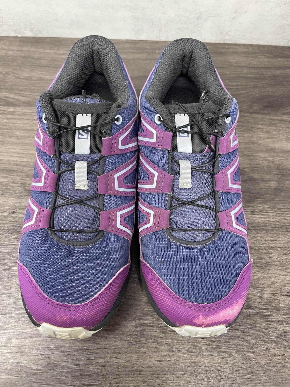 Scarpe Salomon bambino taglia 3 velocità cross trail running viola nero