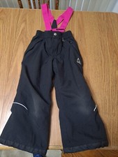 Gerry Snowboard Ski Kids Bibs Snow Pants Black Pink size XS 5/6