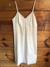 1950s Vintage Van Raalte Nylon Full Mini Midi Slip Size 38-A Off White