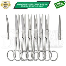 Operating Dissecting Scissors Straight & Curved Surgical Medical Inst German Gr