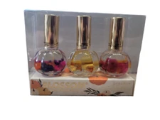 3 Pack Pumpkin Shape Blossom Scented Cuticle Oil Scents Cinnamon, Peach, Apple