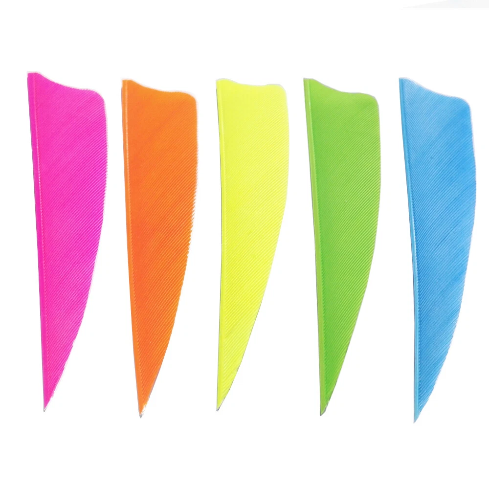 SHARROW 50 Piume Per Frecce Da Tiro Con L'Arco - 4 Pollici - Piuma Naturale Di Tacchino (Rosa)