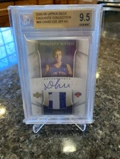 2005-06 DAVID LEE Upper Deck EXQUISITE COLLECTION Auto Patch RC /225 BGS 9.5