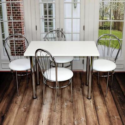 Set Esstisch Küchentisch mit Stühlen 100x60 120x70 Essgruppe Tischgruppe 9Farben
