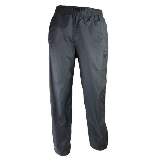 Highlander Stow & Go Waterproof Windproof Breathable Pack Away Trousers Charcoal