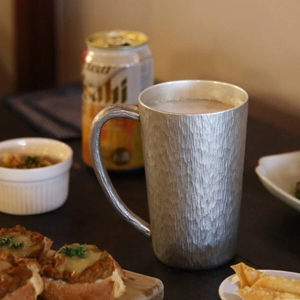 Taza de hojalata Osaka Chihaya lata grande Japón hecha a mano osk-067 Foto 4 de 4