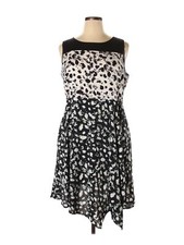 Simply Vera Vera Wang Women Black Casual Dress XL