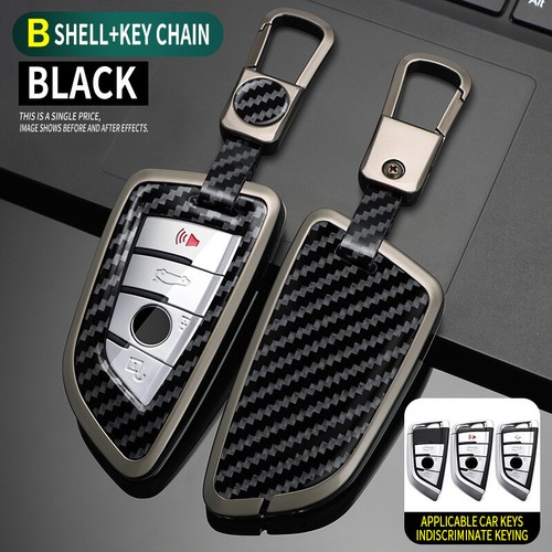 For BMW Carbon Fiber Metal Car Remote Key Fob Cover Case Protector Accessories - Picture 12 of 17