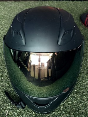 1Storm Motorcycle Helmet Full Face Matte Black XL + 2 visors.