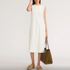 & NEW The Organic Cotton Weekend Tank Dress Bone Small