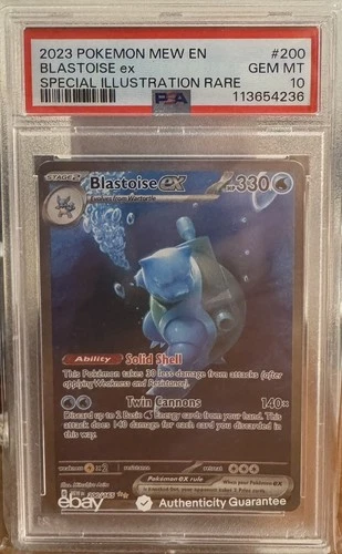 Blastoise 200 PSA 10 Pokemon Mew English 151 Special Illustration Rare SIR