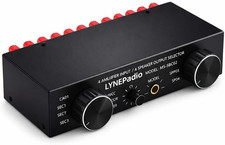 Amplifier Speaker Switch Selector,4 Input 2 Output or 2 in 4 Out 300W per Channe