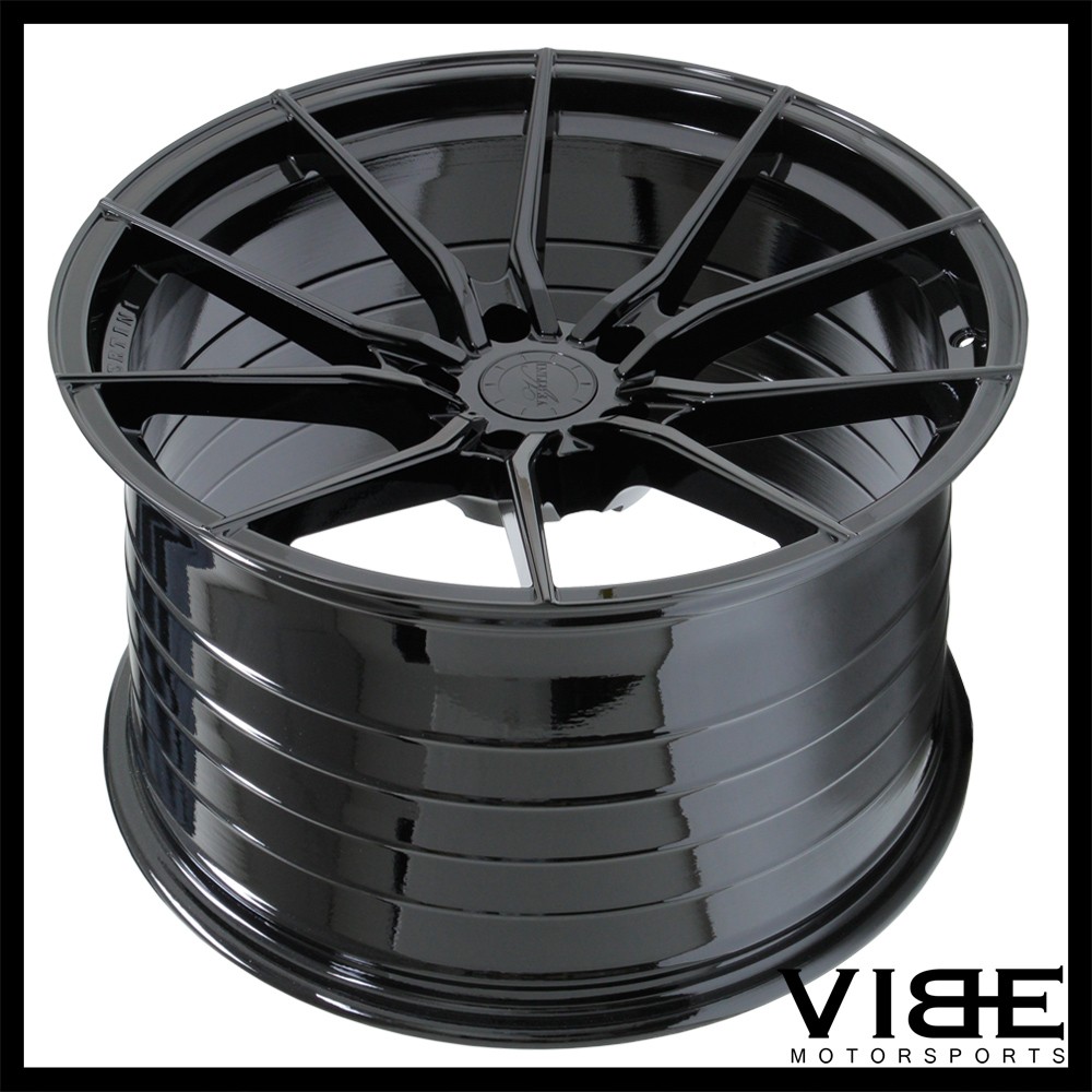 20" VERTINI RF1.2 GLOSS BLACK CONCAVE WHEELS RIMS FITS MASERATI GHIBLI