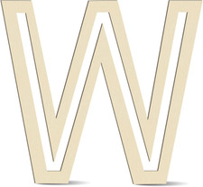 Large Wooden Letters 14 Inch for Wall Decor Crafts Big Wood Letter W 1/5 Inch Th