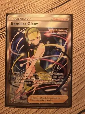 Pokemon Kamillas Glanz Full Art Trainer Fusionsangriff 260/264 Deutsch NM 