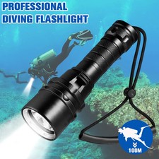 Diving Flashlight IP68 Waterproof Lamp Professional Diving Light Underwater
