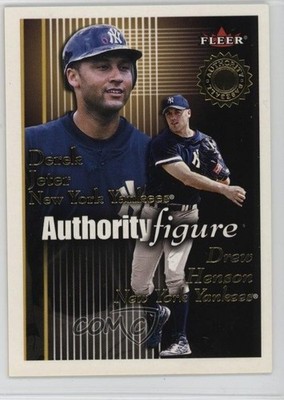 2001 Fleer Authority Figures 1362/1750 Derek Jeter Drew Henson Rookie RC HOF 8d4