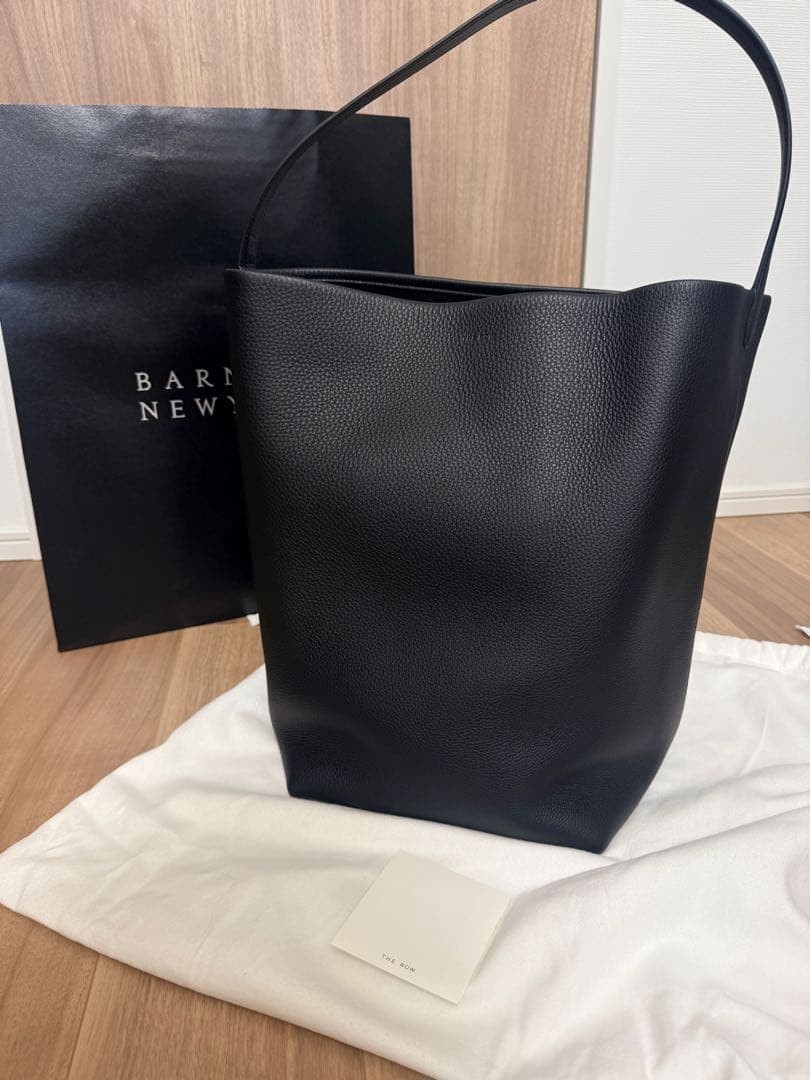 The Row Large N/S Park Tote Black Unisex Leather Bag