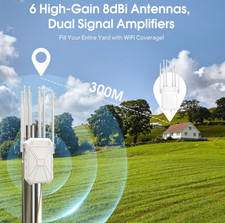 AX1800 Outdoor WiFi 6 Extender High Power Outdoor WiFi Extender Signal Booster