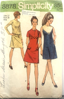 Simplicity Pattern #8878 - Dress (Size 12) | eBay