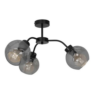Euluna Deckenleuchte Lampe Sofia Deckenlampe dreiflammig rauchgrau schwarz E27