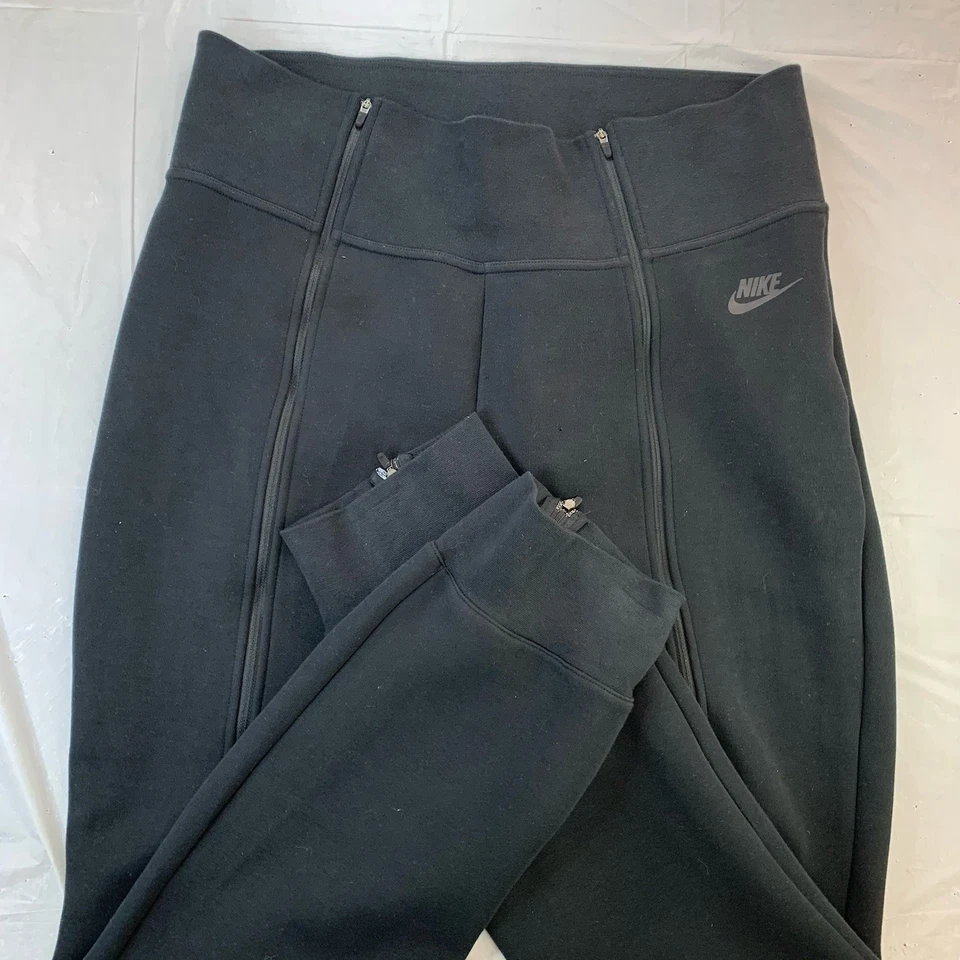 Pantalones para mujer Nike Tech polar cintura alta ajustados con cremallera FN7129-013 XL Active Foto 2 de 4