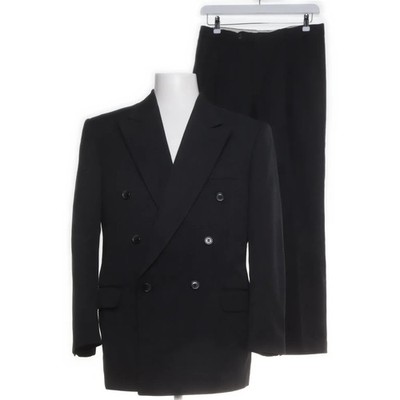 C&A, Anzug, Größe: 48, Polyester/Wolle, Schwarz, Einfarbig #het