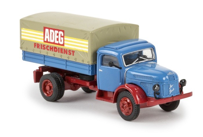 Brekina 58040 - 1/87 Steyr 380/I Flatbed/Tarpaulin - Adeg - New