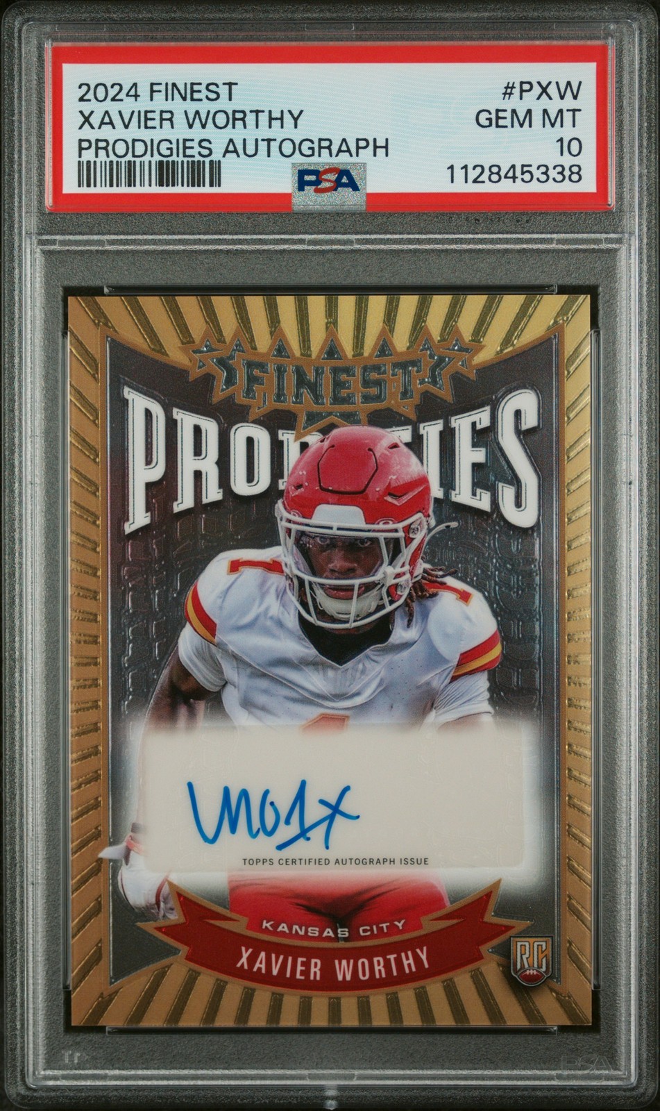 Xavier Worthy Topps Finest Prodigies Autographs #PXW Base