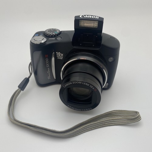 Canon PowerShot SX100 IS 8MP fotocamera digitale PC1256 nero testato e funzionante - Foto 2 di 16