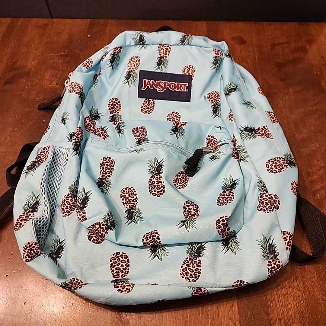 Jansport Backpack Leopard Pineapple Crosstown Big… - image 1