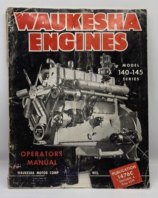 OEM Original Waukesha Engines Service Repair Shop Manual 140-GK 145-GKB 140 145
