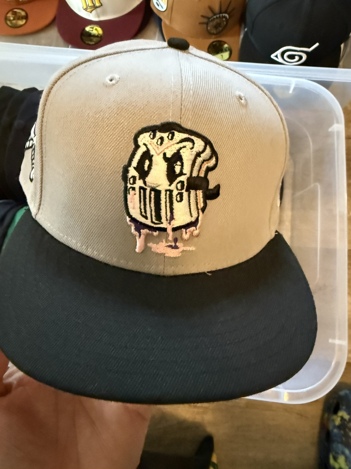 Hatclub Exclusive PBJ Mask, Fuji Colorway, new era hat, size 7, used