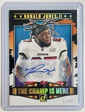 2021 Donruss Ronald Jones II The Champ Is Here Auto /49 Buccaneers Super Bowl LV