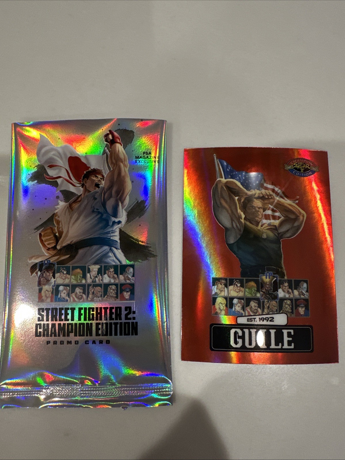 Street Fighter 2: Champion Edition PSA Magazine Promo Card Guile Red /100