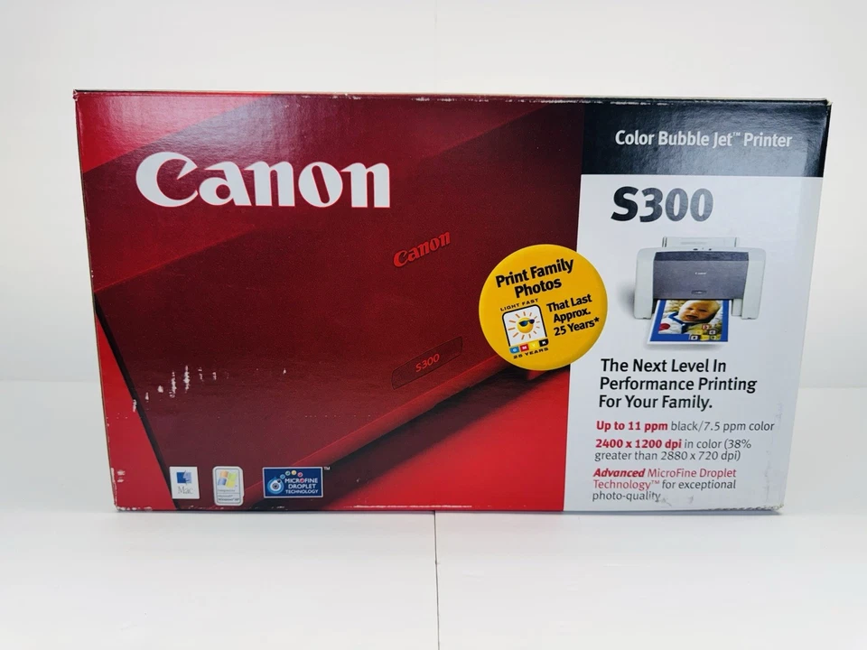 Canon Color Bubble Jet Printer S300 (New Free Shipping) - Image 4 of 4