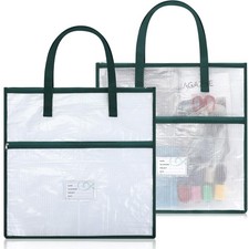 Feifeiya 2 Pack 17.7 Inch Sew Project Bag Quilting Embroidery Craft
