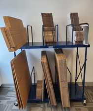 Uline Two Tier Steel Carton Stand on Swivel Casters