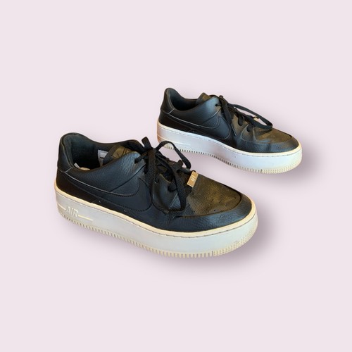 NIKE AF1 AIR FORCE 1 PLATFORM SNEAKERS SHOES SIZE 8 EXCELLENT CONDITION - Picture 2 of 8