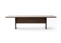 Eleganter Brauner Holz-Konferenztisch Im Modernen Design