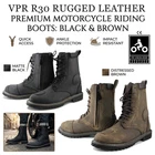 VPR Leather Motorcycle Boots Waterproof CE Approved Motorbike Touring Boot - R30